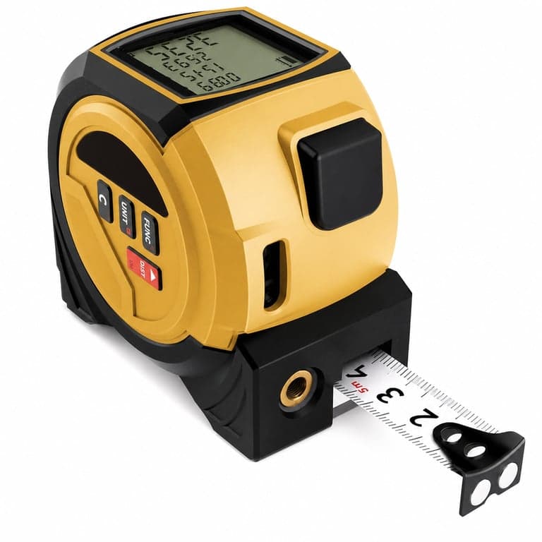 Ruletă laser 3 în 1 Uadme, rază de acțiune 40 m, bandă 5 m — defectă, pentru piese: funcția laser nu funcționează (stare: vezi imaginea 2)