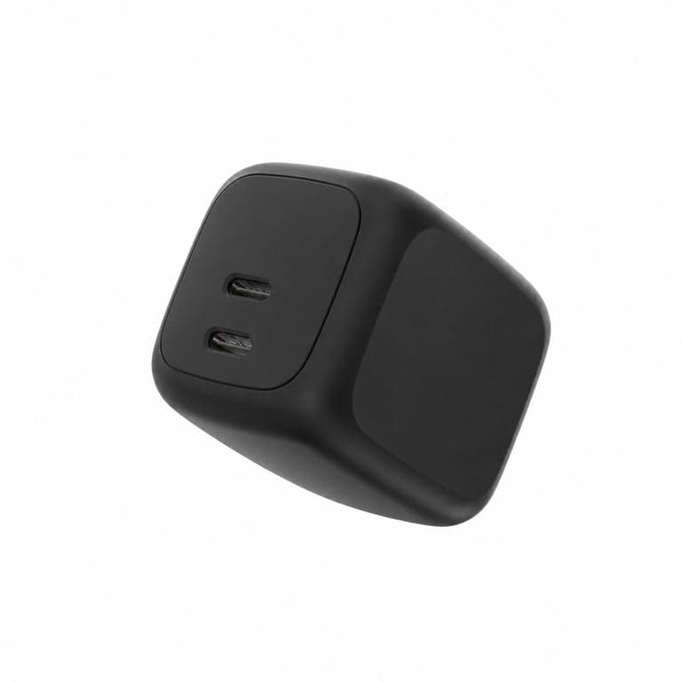 Încărcător de perete Belkin BoostCharge Pro Dual USB-C GaN 67W, negru, încărcare rapidă pentru MacBook, iPhone — Cablu lipsă (stare: vezi a 2-a imagine)
