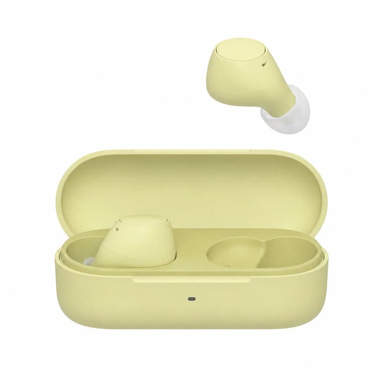 Căști True Wireless Bluetooth Sony WF-C510 cu carcasă de încărcare, galben, Multipoint, IPX4 — Cablul USB lipsește (stare: vezi a 2-a imagine)