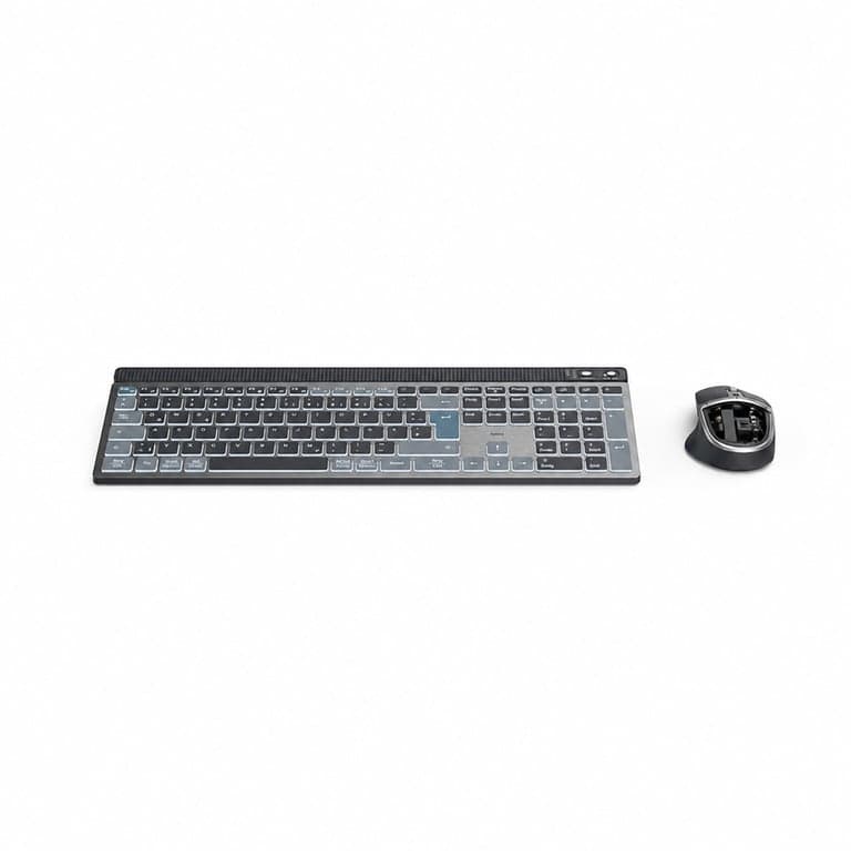 Tastatură wireless Hama și mouse — defect, funcționează parțial: click-ul stâng de la mouse este slăbit și cade (stare: vezi a doua imagine)