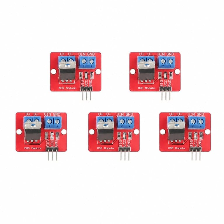 Modul driver MOSFET IRF520 PWM pentru reglarea luminozității 0-24V, set parțial de 6 bucăți pentru controler MCU ARM