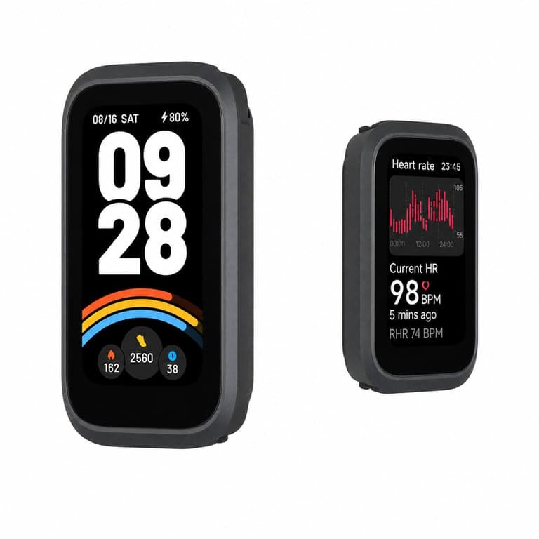 Xiaomi Smart Band 9 Active Smartwatch Verde, cu cablu de încărcare USB, fără curea de ceas, 37 — Cureaua de ceas nu este inclusă (stare: vezi a 2-a imagine)