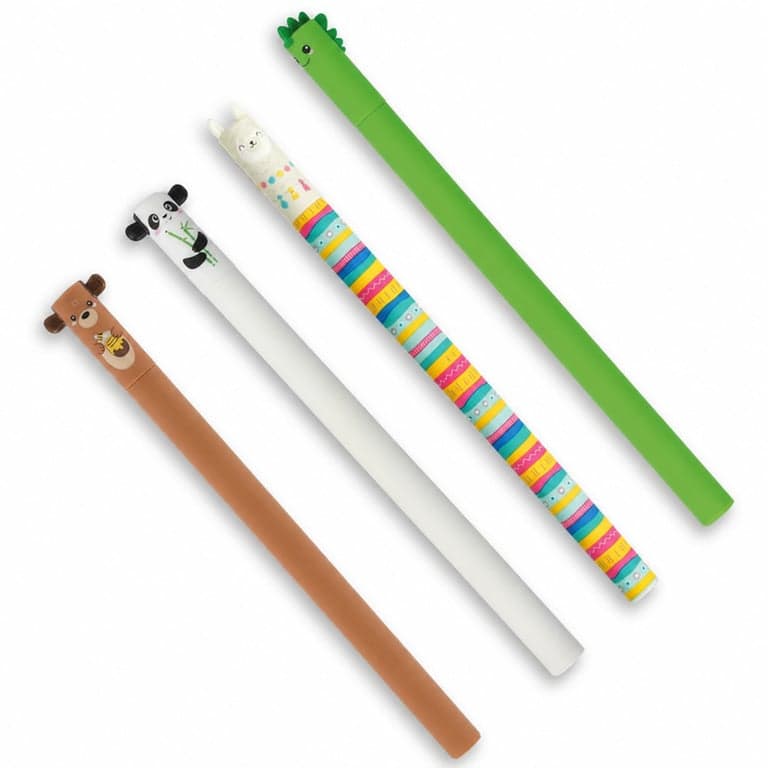 Set 4 pixuri cu gel ștergibile LEGAMI - Dino, Ursuleț — Este necesară înlocuirea minelor pentru toate cele 4 produse (stare: vezi a 2-a imagine)