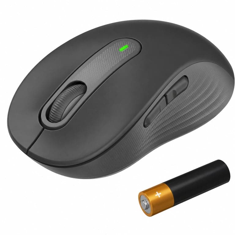 Mouse wireless Logitech Signature M650, pentru mâini mici-medii - gri — Fără stick USB (stare: vezi a 2-a imagine)
