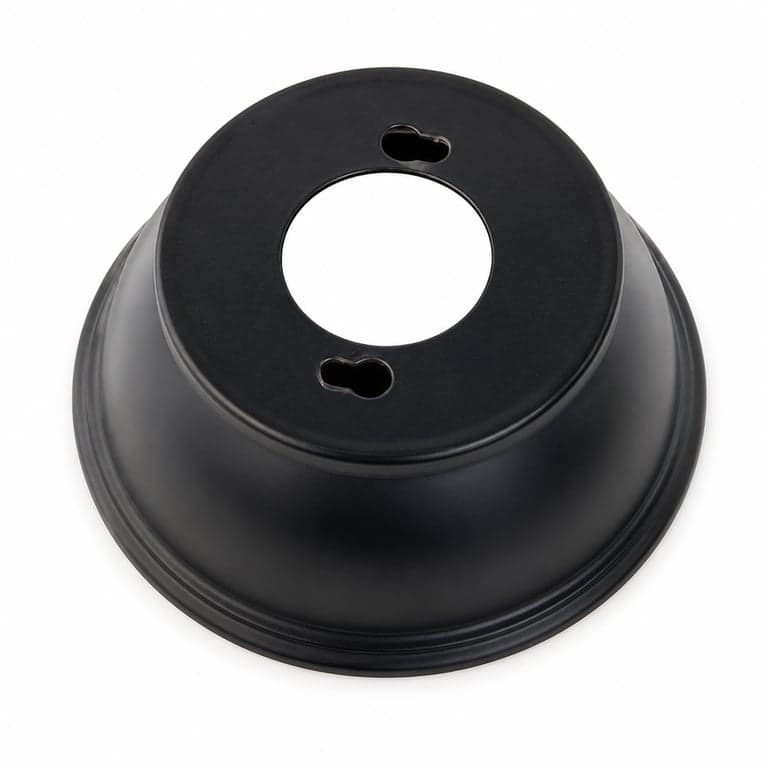 Suport de montare pe tavan pentru ventilator cu LED Mimotec, negru, pentru palete retractabile, pentru ventilator cu lampă și motor DC