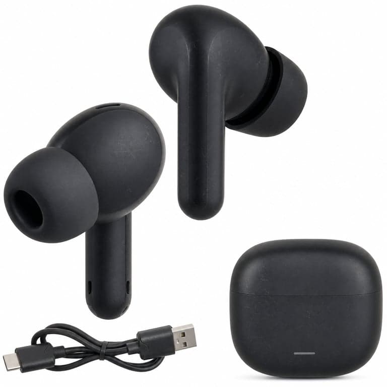 Căști True Wireless Xiaomi Redmi Buds 8 Lite, 42 dB ANC, Bluetooth 5.4, 36 ore, negru - Vizibil zgâriate (stare: vezi a 2-a imagine)