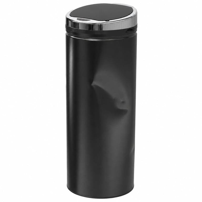 Coș de gunoi automat HOMCOM 50 L cu senzor de mișcare, oțel inoxidabil negru, pentru bucătărie — defect, funcționează parțial: Nou (stare: vezi a 2-a poză)