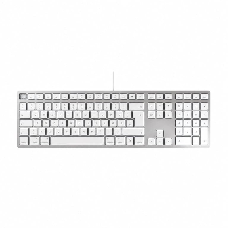 Tastatură cu fir CHERRY KC 6000 Slim pentru Mac USB-A, albă — Tasta ESC s-a desprins de tastatură (stare: vezi a doua imagine)