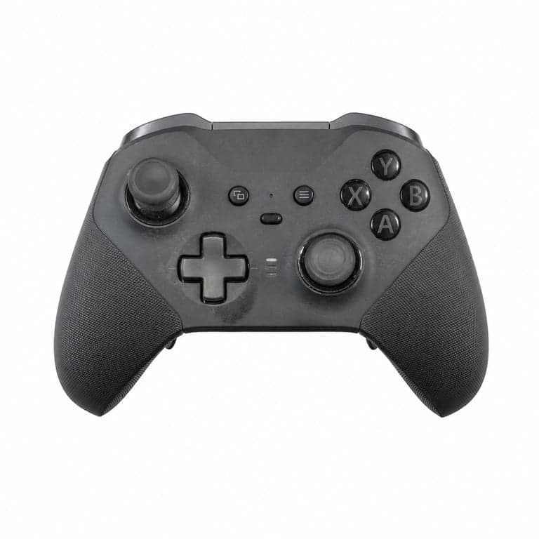 Controller wireless Xbox Elite Series 2, negru, utilizat, stare incompletă, cu drift la joystick, gamepad compatibil PC și Xbox