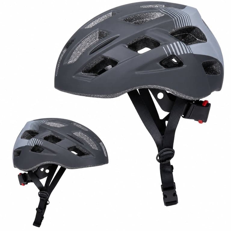 Cască de ciclism Dunlop cu lumină LED, mărimea M (55-58 cm), negru — Fără cozoroc (stare: vezi a 2-a poză)