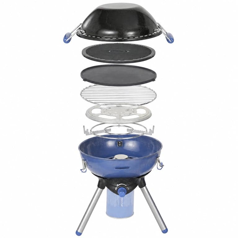 Grătar și plită pe gaz pentru camping Campingaz Party Grill 400 CV, albastru-negru — Produsul prezintă urme de utilizare (stare: vezi a 2-a imagine)