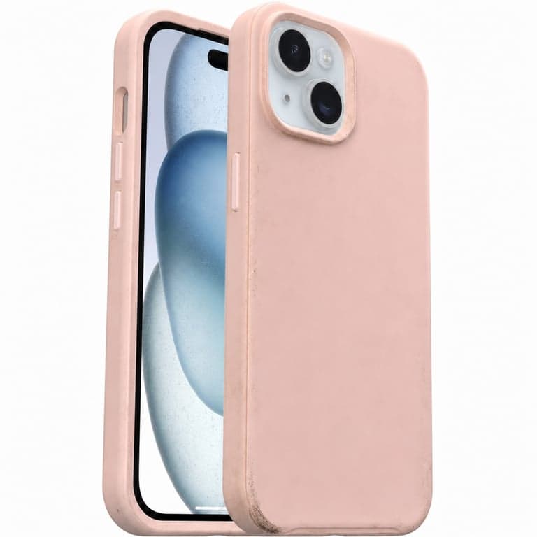 Husă OtterBox Symmetry MagSafe pentru iPhone 17, 16, 15, 14, 13, roz, rezistentă la șocuri — Margini murdare (stare: vezi imaginea 2)
