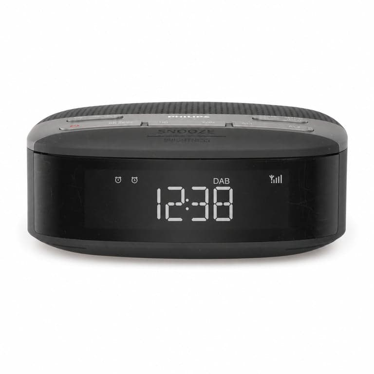 Radio cu ceas digital Philips TAR3505/12 DAB+ – tuner FM/DAB+, alarmă dublă, temporizator de oprire — ușor zgâriat (stare: vezi a 2-a imagine)
