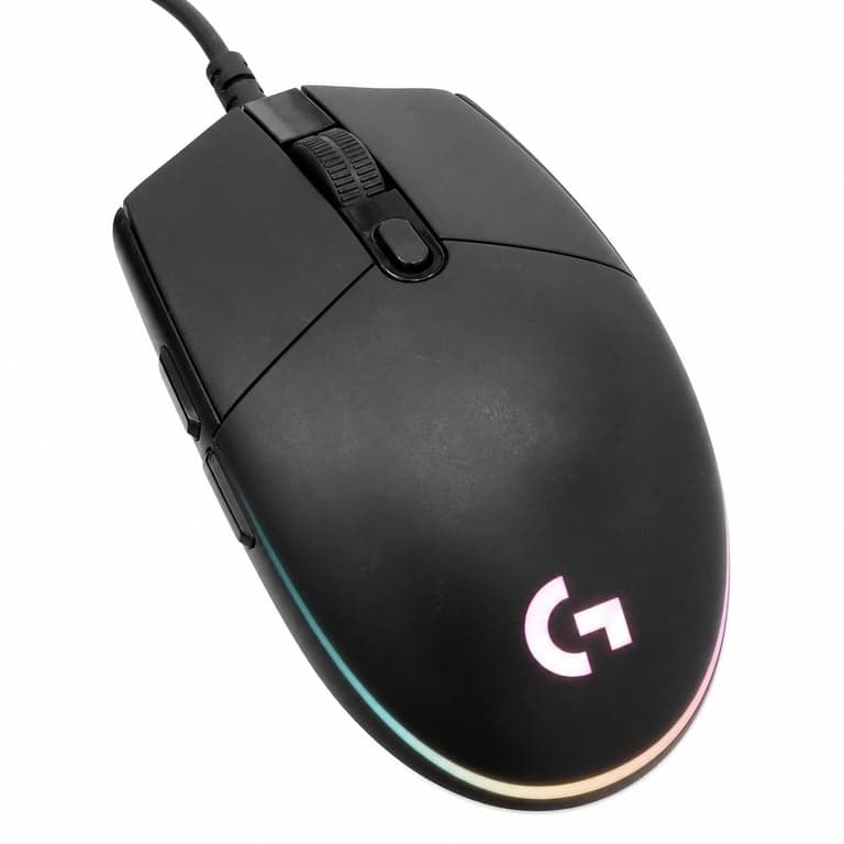 Mouse de gaming Logitech G203 LIGHTSYNC, Negru, 8000 DPI, Iluminare RGB — defect, funcționează parțial: rotiță defectă (stare: vezi a 2-a imagine)