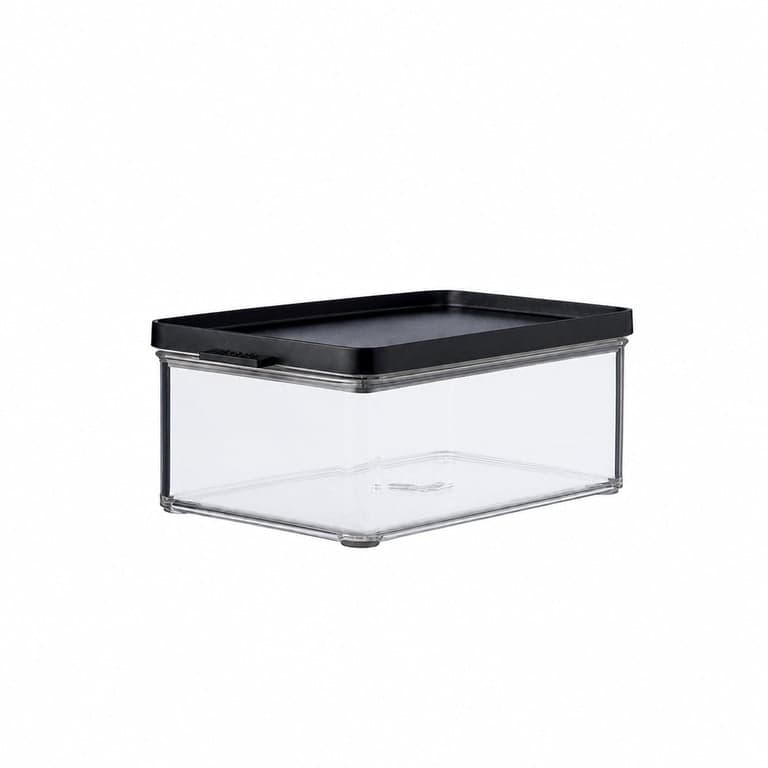 Recipient Mepal pentru mezeluri pentru frigider 3x500 ml negru, organizator frigider — lipsește 1 recipient din plastic (nivel) (stare: vezi a 2-a imagine)