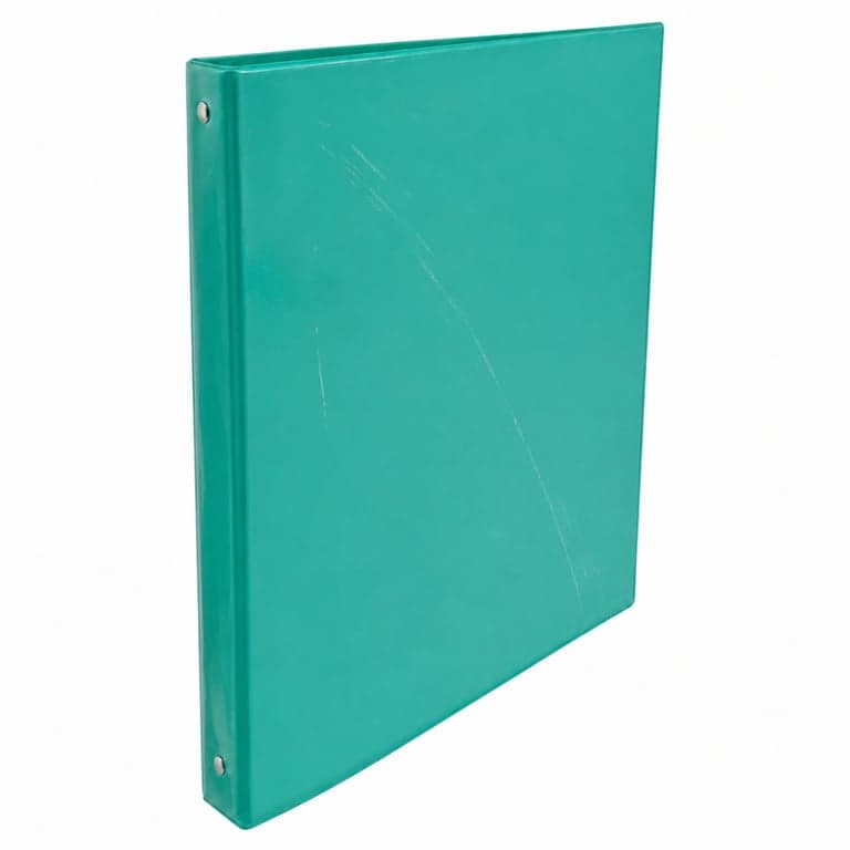 Dosar cu inele rigide Exacompta Iderama 519293E, A4, verde închis, 4 inele, 30 mm — prezintă urme de uzură pe lateral (stare: vezi a doua imagine)