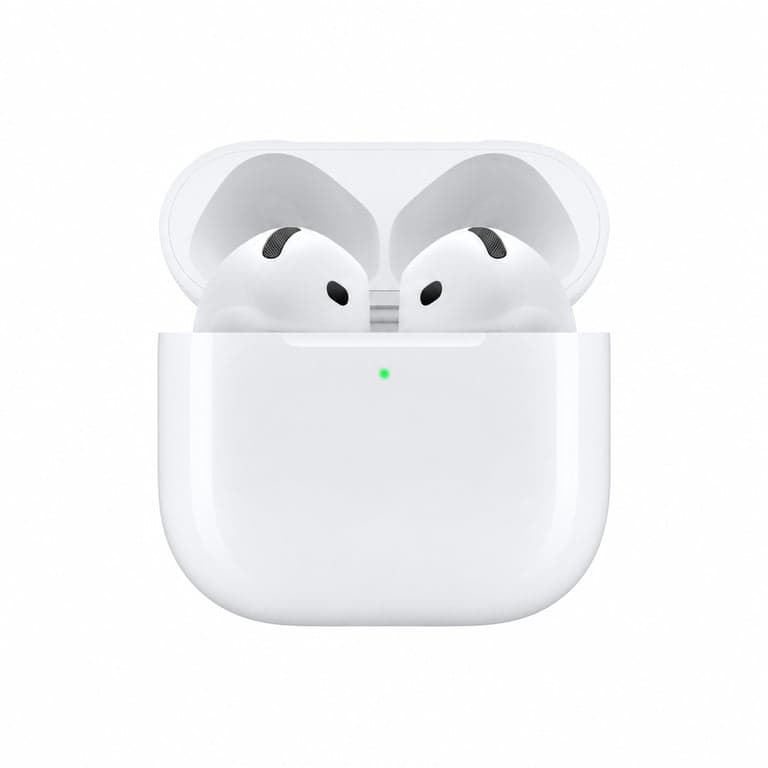 Căști wireless Apple AirPods 4 cu anulare activă a zgomotului, sunet adaptiv, carcasă de încărcare USB-C — cablu de încărcare (stare: vezi a 2-a imagine)