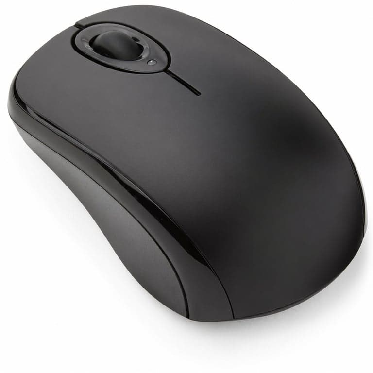 Mouse optic wireless Amazon Basics cu receptor nano USB, negru - utilizat — Bateriile nu sunt incluse (stare: vezi a 2-a imagine)