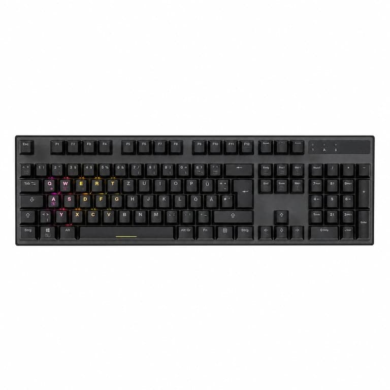 Tastatură de gaming mecanică Sharkoon Skiller SGK20, Huano — defectă, pentru piese: RGB-ul luminează doar parțial (stare: vezi a 2-a imagine)