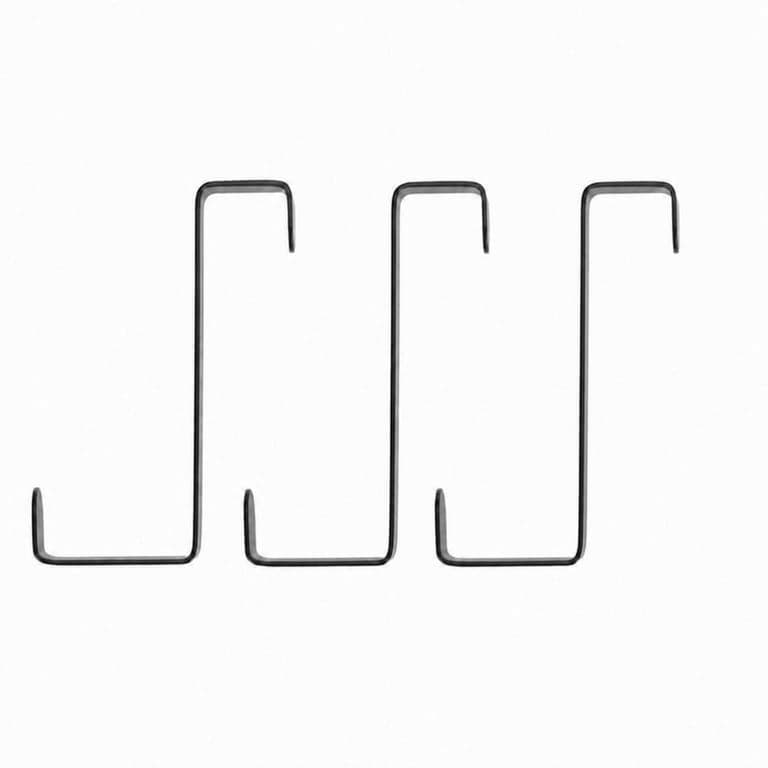 WENKO cârlig de agățat pe ușă, cuier pentru baie și bucătărie, 7,6 x 1,2 x 6 cm, negru mat, set de 3 bucăți