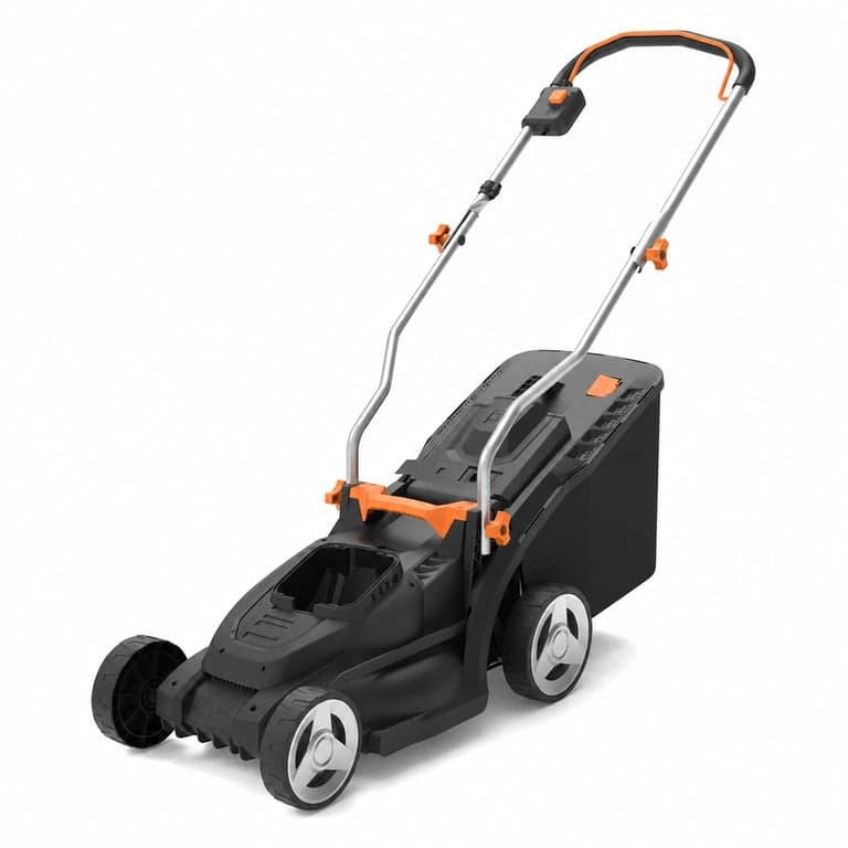 Mașină de tuns iarba cu acumulator WORX WG733E, motor fără perii 20V, lățime de tăiere 33 cm, coș colector 35 L, 6 trepte de înălțime (25-75 mm) (stare: vezi poza a 2-a)