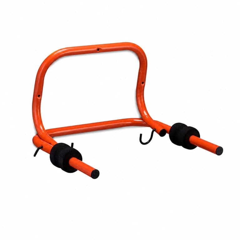 Suport de perete pentru 2 biciclete Relaxdays, pliabil, max. 30 kg, 28x47,5x51 cm, negru-roșu, pentru garaj sau pivniță