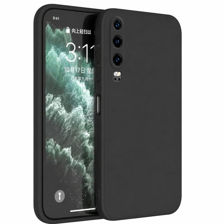 Husă de protecție din silicon TPU Topme pentru Huawei P30 (6,1") - Negru — Culoare neagră, nu gri (stare: vezi a 2-a imagine)
