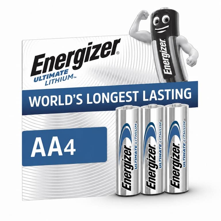 Baterii Energizer Ultimate Lithium AA, litiu, 1,5V, anti-scurgere, durată de stocare 25 ani, 3 bucăți (din ambalaj original)