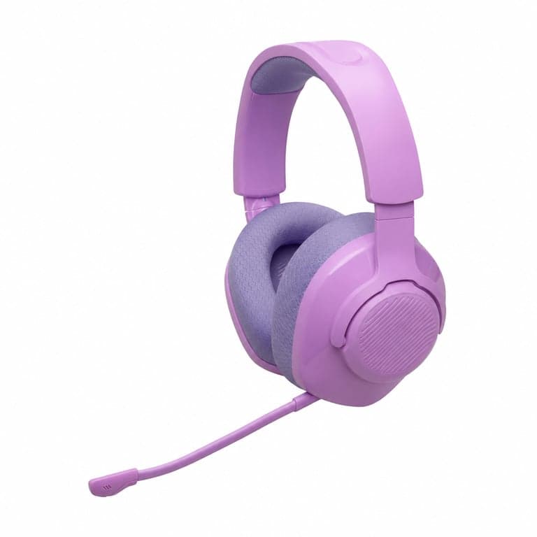 Căști de gaming wireless JBL Quantum 360, mov, tehnologie Dual Wireless 2.4GHz și Bluetooth — receptor USB de 2.4GHz lipsește (stare: vezi a 2-a imagine)