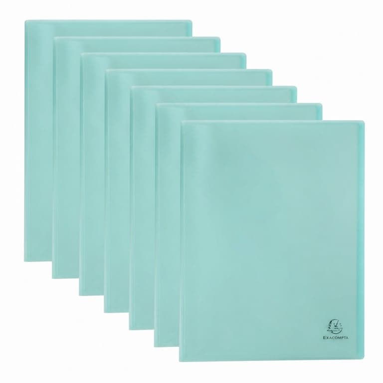 Dosar de prezentare Exacompta Chromaline Pastel A4, 40 folii, verde pastel, copertă din polipropilenă reciclată, 24x32 cm — set de 9 bucăți