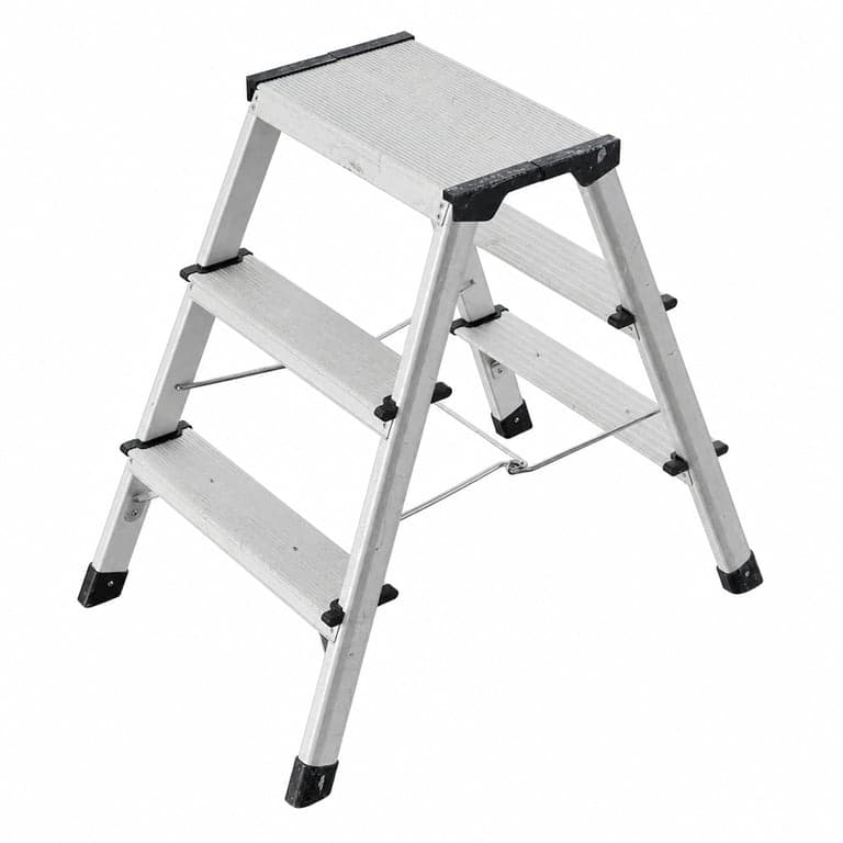 Taburet pliabil din aluminiu Hailo D60 StandardLine 2x3 — Produsul prezintă urme de utilizare și uzură pronunțată (stare: vezi imaginea nr. 2)