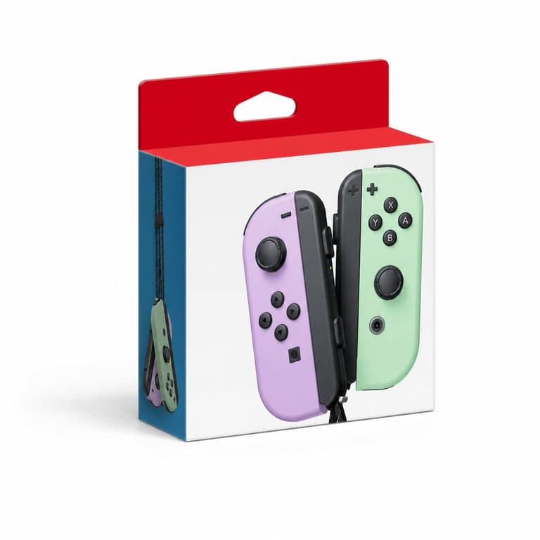 Pereche de Nintendo Joy-Con – Violet pastel și verde pastel – Nintendo — Lipsește una dintre curelele de prindere (pentru stare, consultați a 2-a imagine)