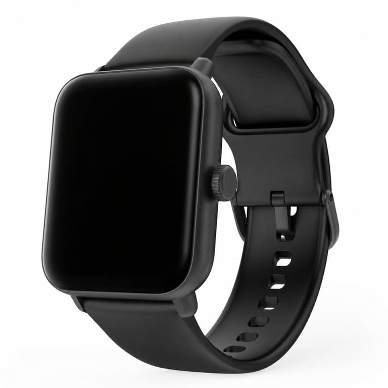 Ceas inteligent Hama cu curea de silicon neagră, ecran tactil color, monitorizare puls, 100+ moduri sport — defect, ceasul (stare: vezi a 2-a poză)