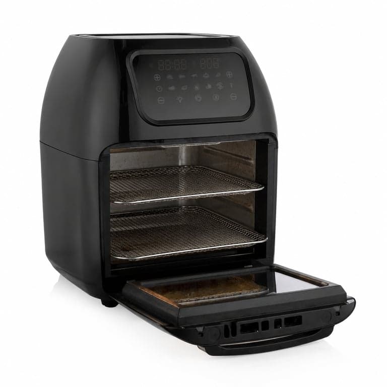 Friteuză cu aer cald digitală Tristar FR-6964, 10 litri, 1800W — Utilizată, urme de grăsime în interior, în stare de funcționare (stare: vezi a 2-a fotografie)
