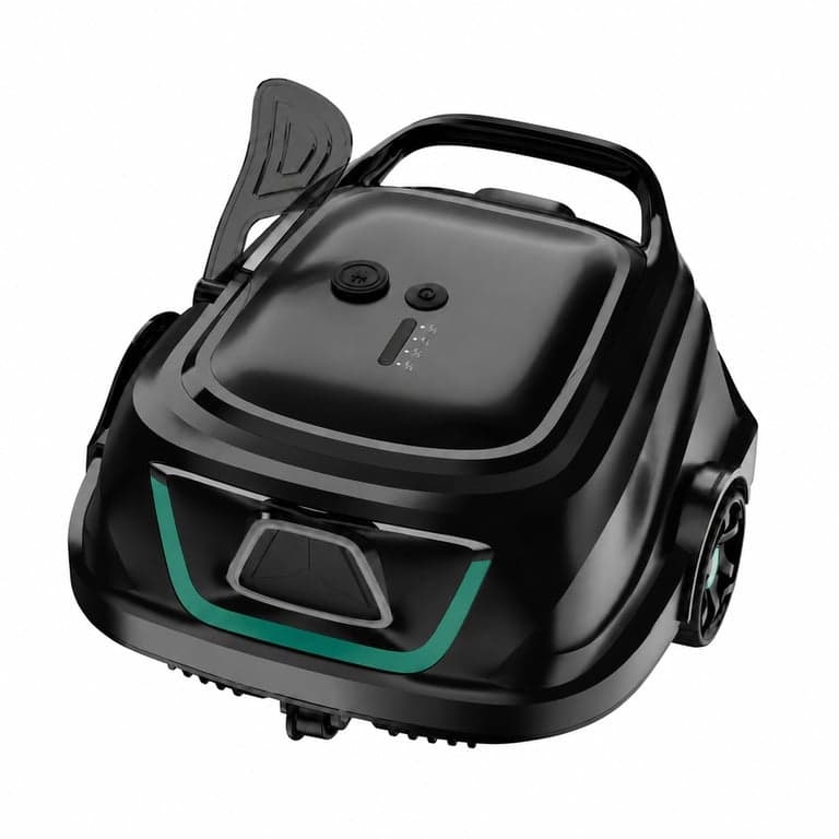 Robot de curățare piscină pe baterii WYBOT, 120 minute — defect, pentru piese: Pornește și se încarcă (stare: vezi a 2-a poză)