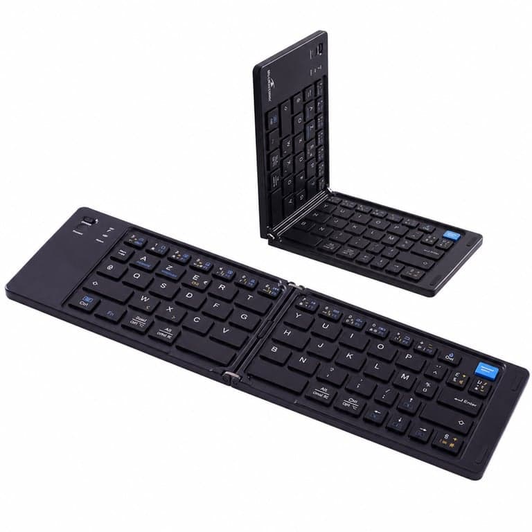 Tastatură Bluetooth pliabilă Bluestork KB Mini Fold - negru — fără cablu de încărcare (stare: vezi a 2-a imagine)