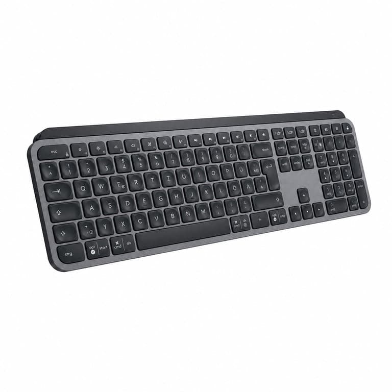 Tastatură wireless Logitech MX Keys S, gri grafit, cu iluminare de fundal — Lipsește cablul USB-C (stare: vezi a 2-a poză)