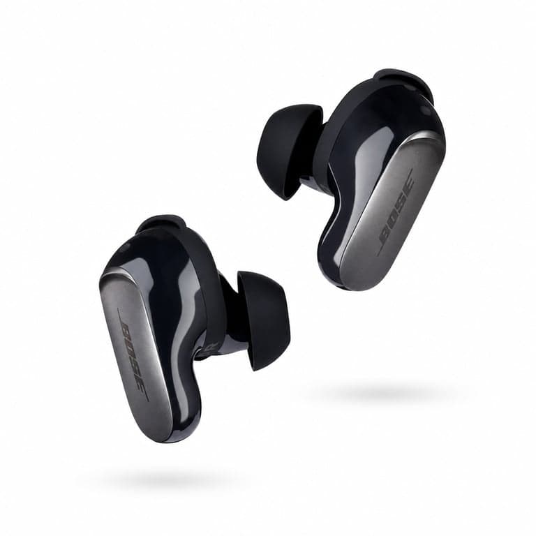 Căști Bose QuietComfort Ultra Earbuds cu Bluetooth și anularea zgomotului, sunet spațial, negre — fără cabluri, folosite (stare: vezi a 2-a imagine)