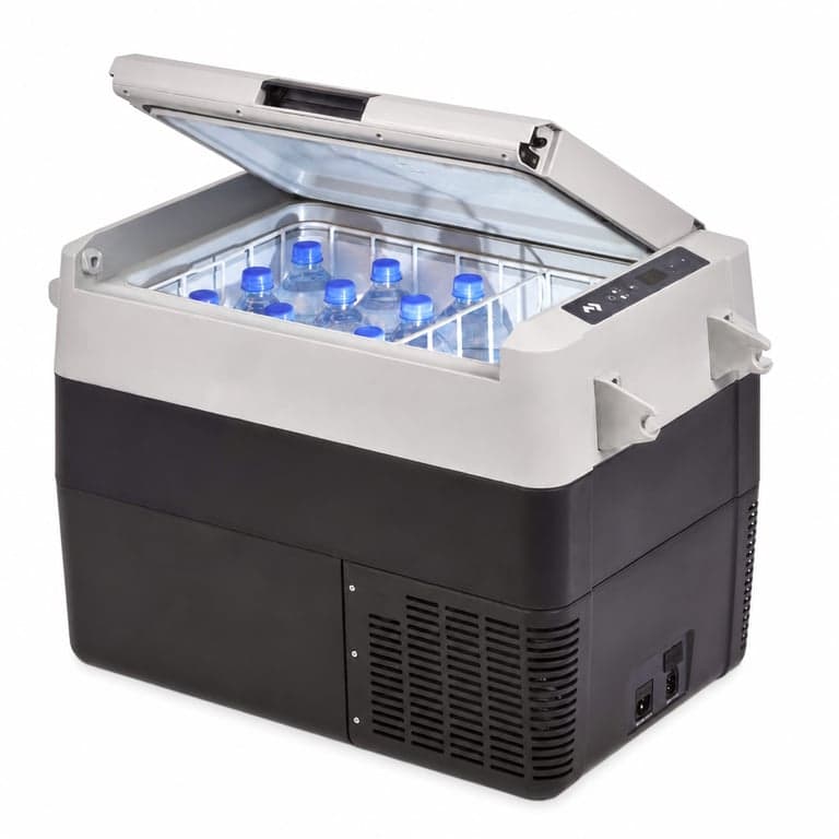 Ladă frigorifică cu compresor Dometic CFF 45 44L – 12/24V și 100–240V – Ladă frigorifică-congelator electrică – Mânere rupte – Celelalte piese sunt ca noi