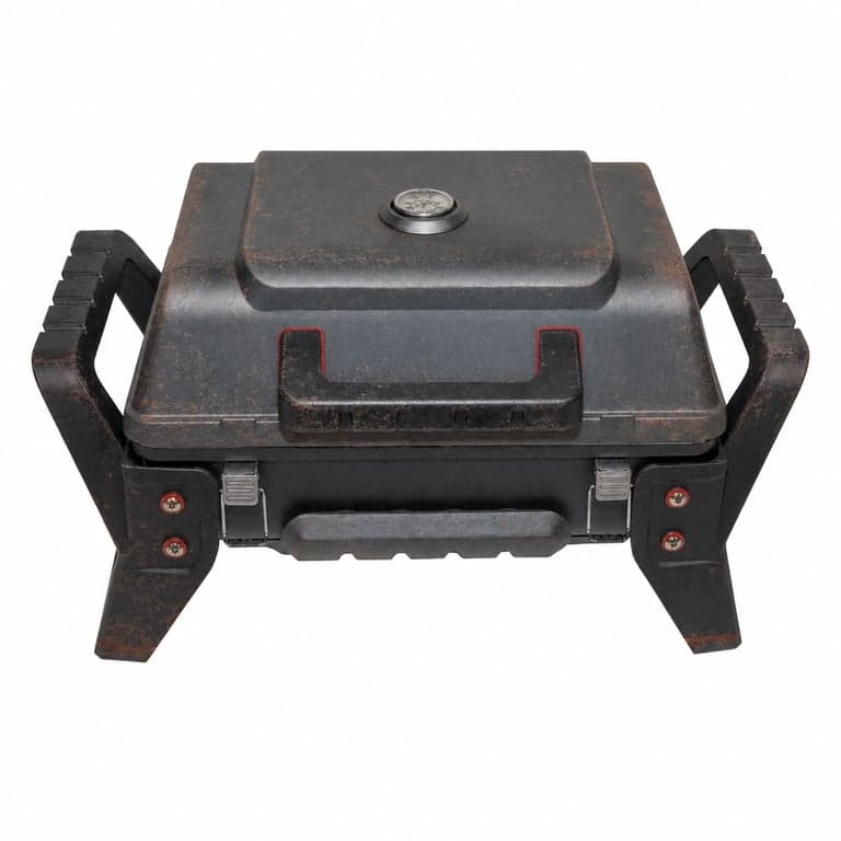 Grătar pe gaz portabil Char-Broil X200 Grill2Go, TRU-Infrared, stare uzată, ruginit — pentru piese/dezmembrat (stare: vezi a doua fotografie)