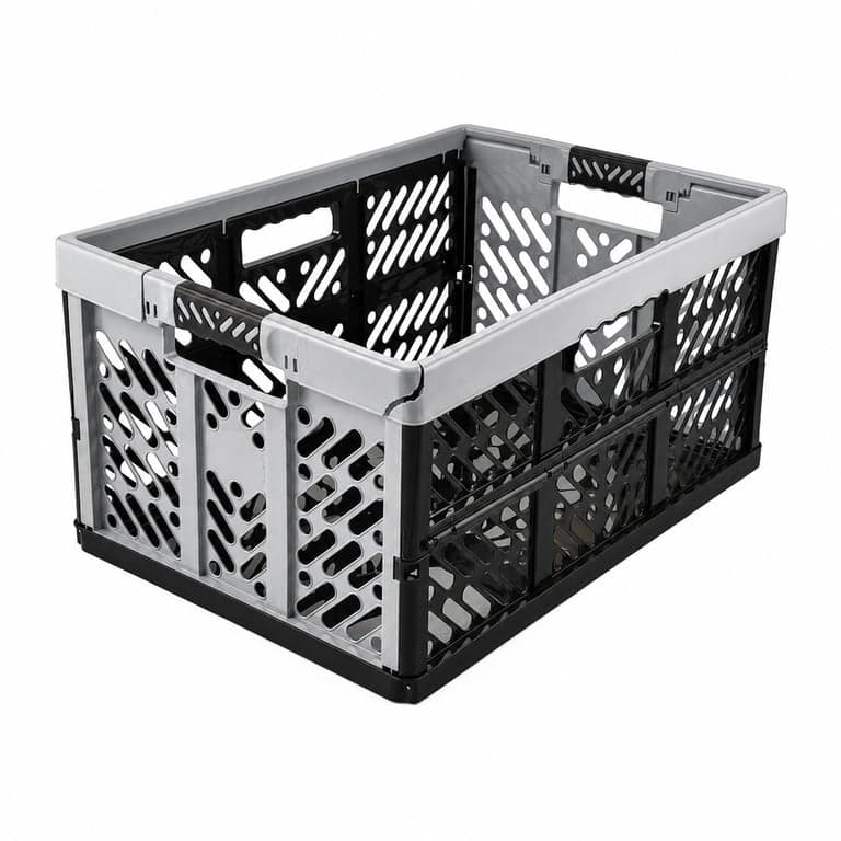Cutie de depozitare pliabilă keeeper Ben, set de 2 bucăți, 54x37x28 cm, 45 l — cu defect, funcționalitate parțială: capacul cutiei este rupt (stare: vezi a 2-a fotografie)