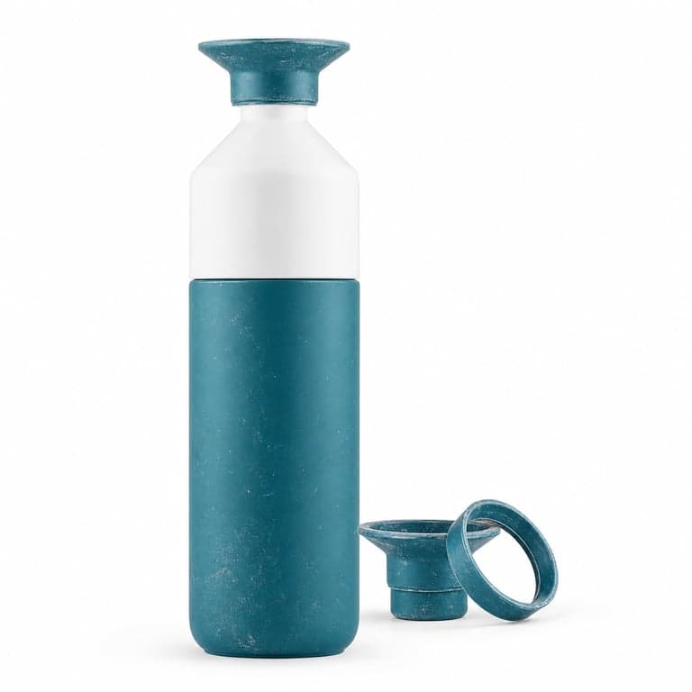 Termos Dopper Insulated 580 ml, Green Lagoon - cu pereți dubli, etanș, oțel inoxidabil — utilizat (stare: vezi a 2-a imagine)