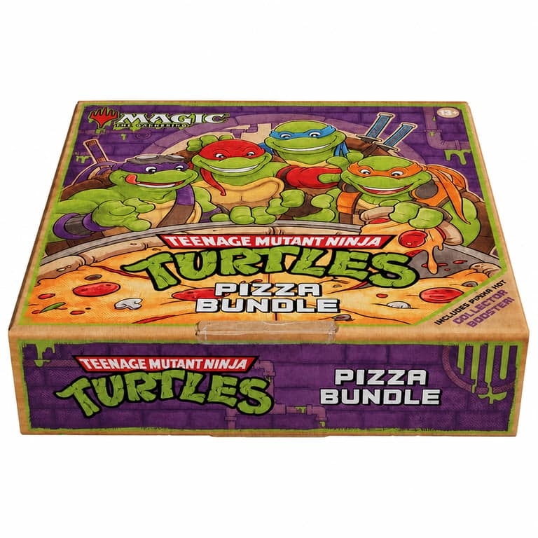Pachet de cărți de joc Magic: The Gathering Teenage Mutant Ninja Turtles Pizza Bundle — sigiliul este tăiat (stare: vezi imaginea a 2-a)
