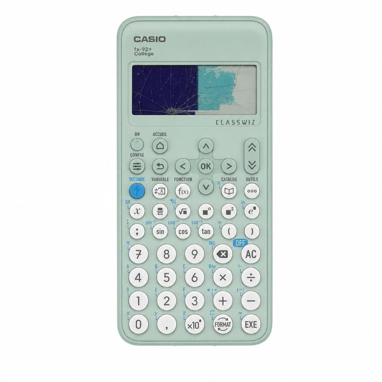 Calculator științific Casio FX-92PLUSCOLLEGE ClassWiz — defect, pentru piese: ecran spart, nu funcționează (stare: vezi a 2-a poză)