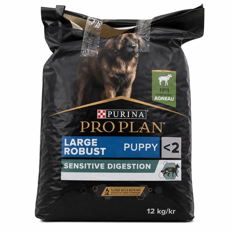 Hrană uscată pentru căței Purina Pro Plan Large Robust Puppy Sensitive Digestion cu miel 12 kg - incomplet